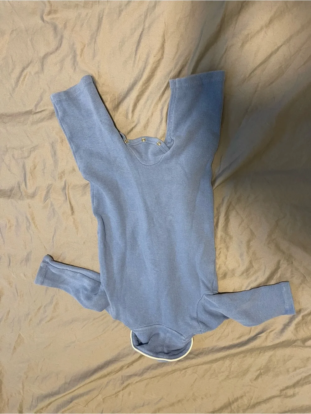 Ralph Lauren Light Blue Fleece Baby One-Piece